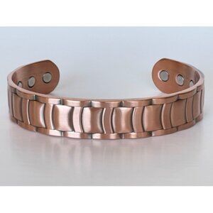 "Interlinked" Solid Handmade Copper Cuff Bracelets